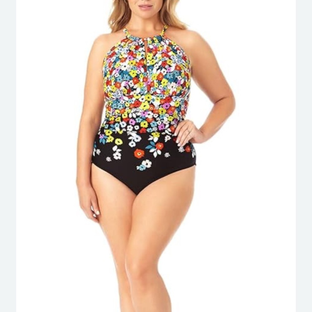 Anne Cole Plus Size Floral Swimwear